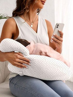 Gray Star Shaped Maternity Nursing Pillow With Small Pillow