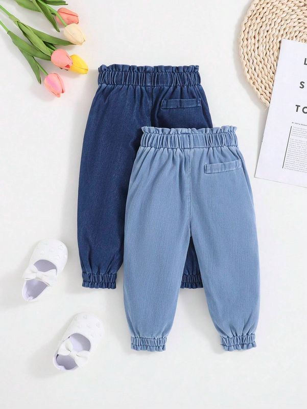 Baby Girl's  Washed Y2K Casual