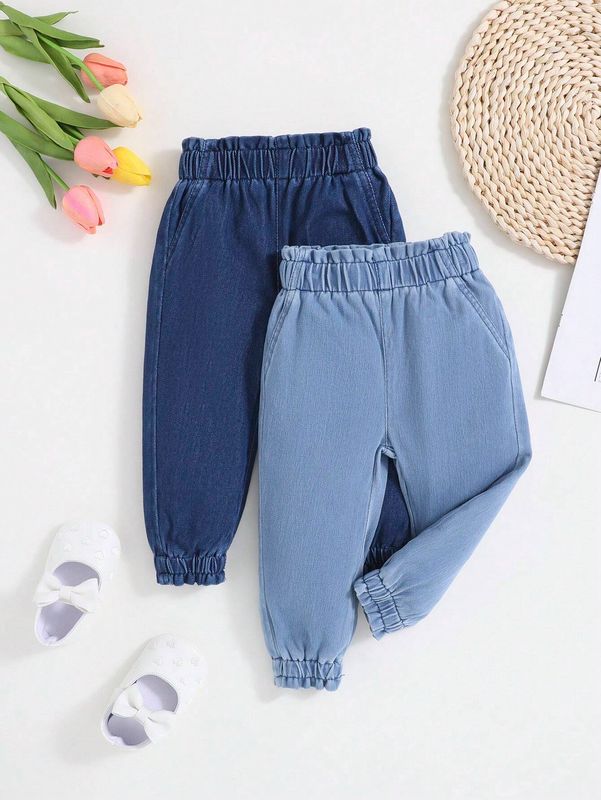 Baby Girl's  Washed Y2K Casual