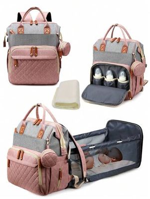 Diaper Bag Backpack, Baby Bags For Baby Girls, 2 In 1 Diaper Bag With Changing Station