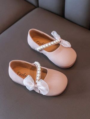 Girls' Slip-resistant Soft Bottom Pink Princess Shoes