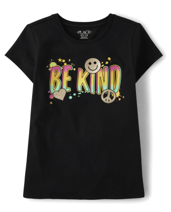 Girls Be Kind Graphic Tee - Black
