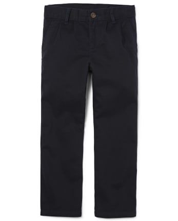 Boys Uniform Straight Chino Pants - New Navy