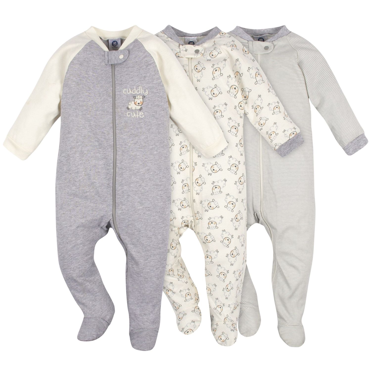 3-Pack Cuddly Sheep Organic Sleep &#39;N Plays