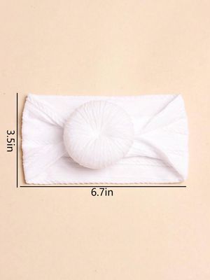 Solid Color Nylon Sweet Donut Shaped Soft Stretchy Headbands For Baby