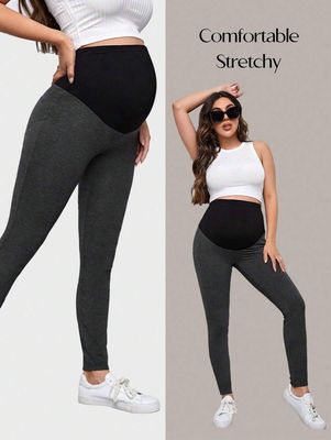 SHEIN Maternity Colorblock High Waist Leggings