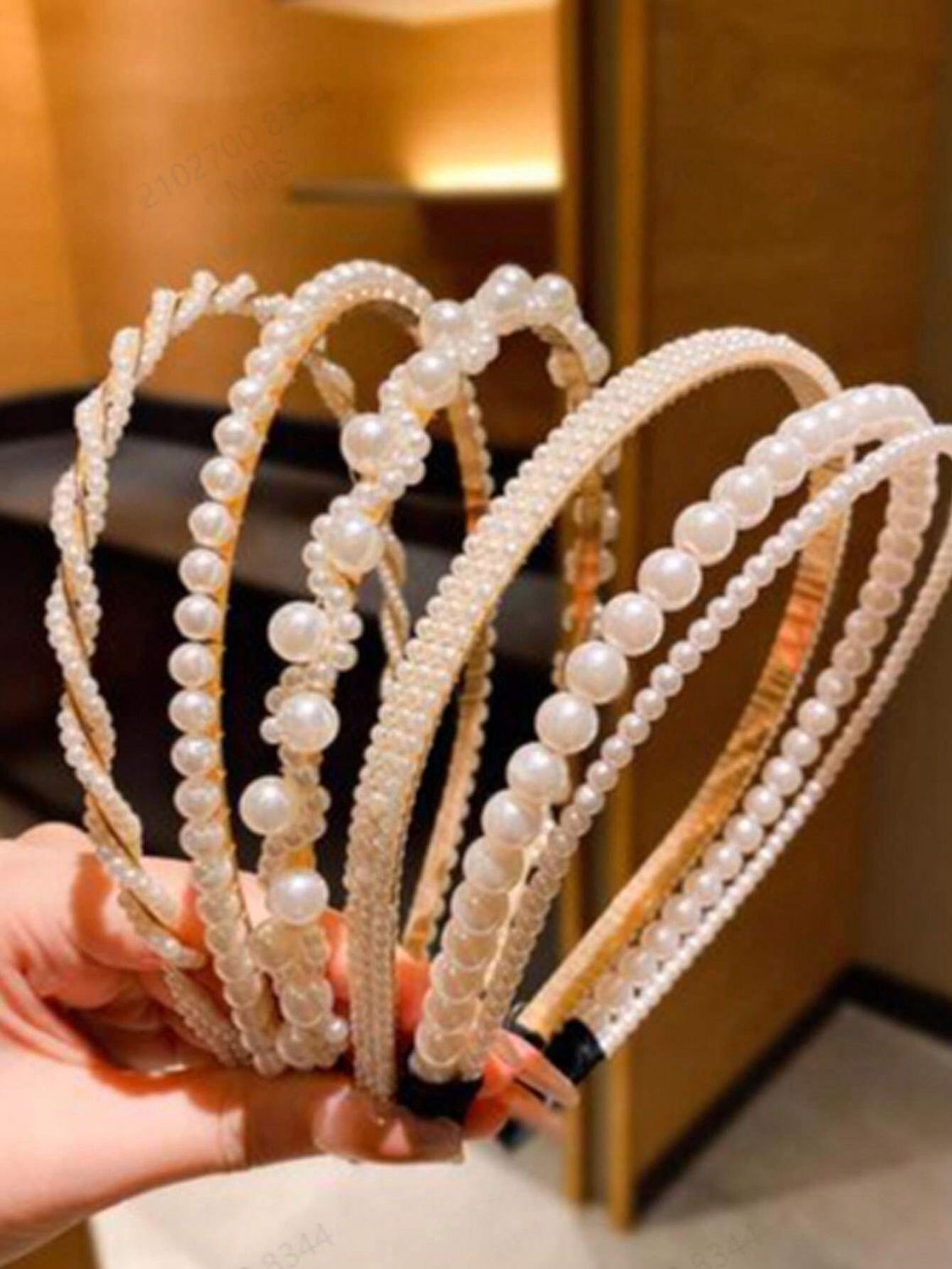 5pcs Kids&#39; Everyday Super Lovely Pearl Headband (Set Of 3 Sizes)