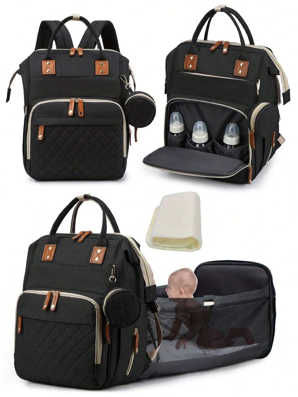 Diaper Bag Backpack, Baby Bags For Baby Girls, 2 In 1 Diaper Bag With Changing Station