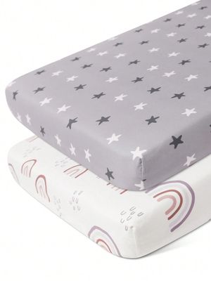 Neutral Baby Crib Sheets (2-Pack)