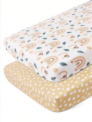 Neutral Baby Crib Sheets (2-Pack)