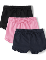 Baby Girls Ruffle Shorts 3-Pack - Multi Clr