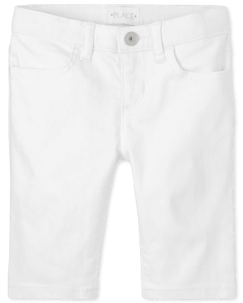 Girls Twill Skimmer Shorts - White