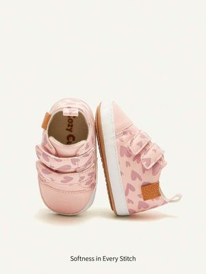 Lovely Princess Style Heart Pattern Flat Sport Shoes For Infants And Toddlers