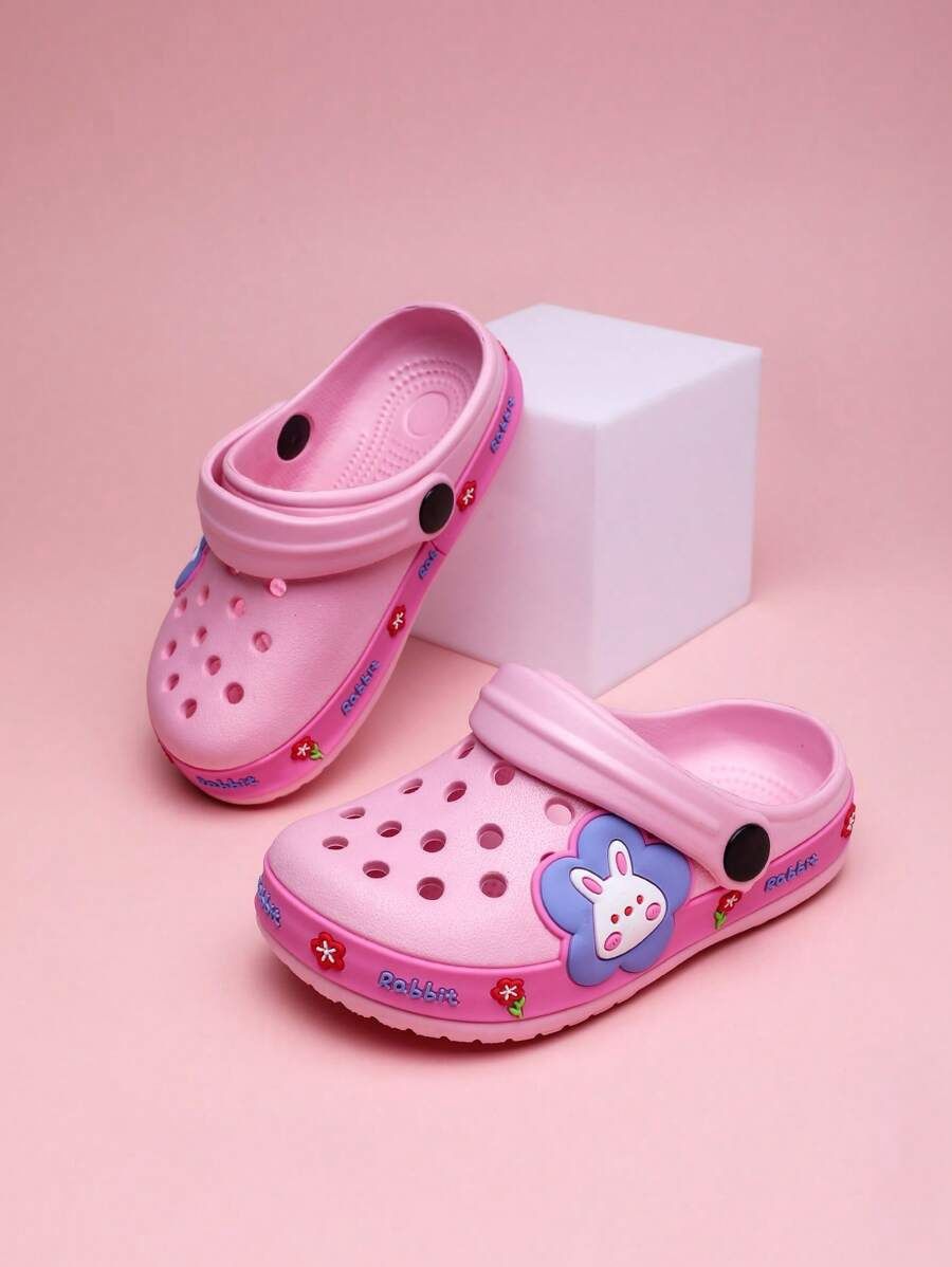 Cute Cartoon Patterned Kids' Jelly Shoes For Girls