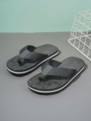 Boys' Summer Casual Cartoon Dinosaur Indoor/outdoor Flip Flops