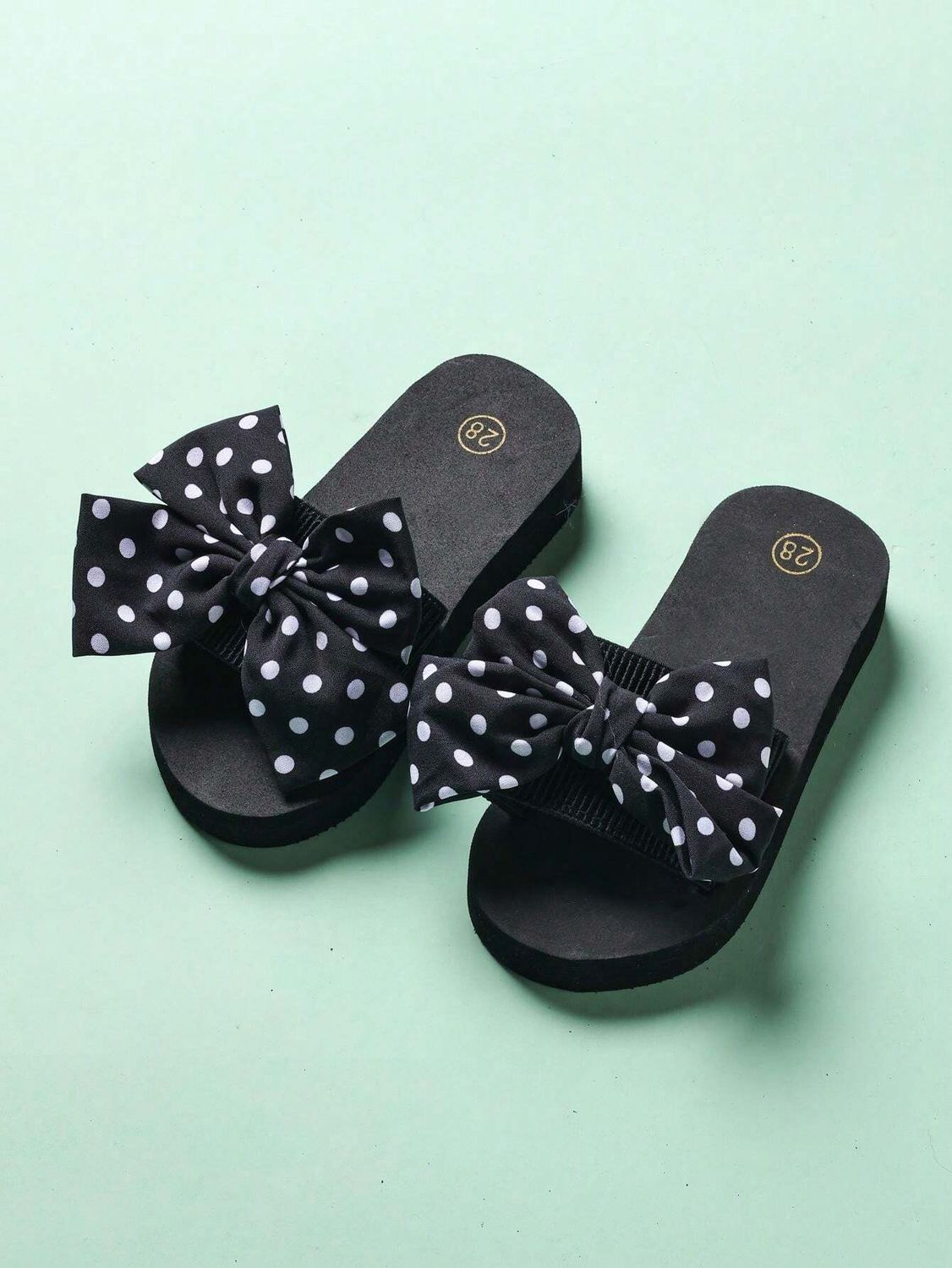 Fashionable Bowknot Girls&#39; Slippers, EVA Soft Bottom Flat Cute Slippers