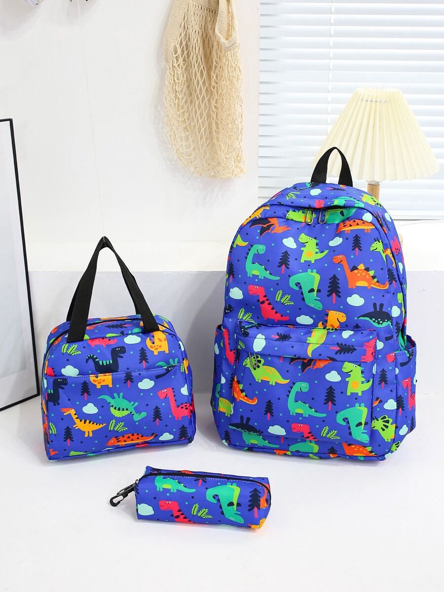 Three-Piece School Bags for Girls Schoolbag Large Capacity Boys Printing School Backpack