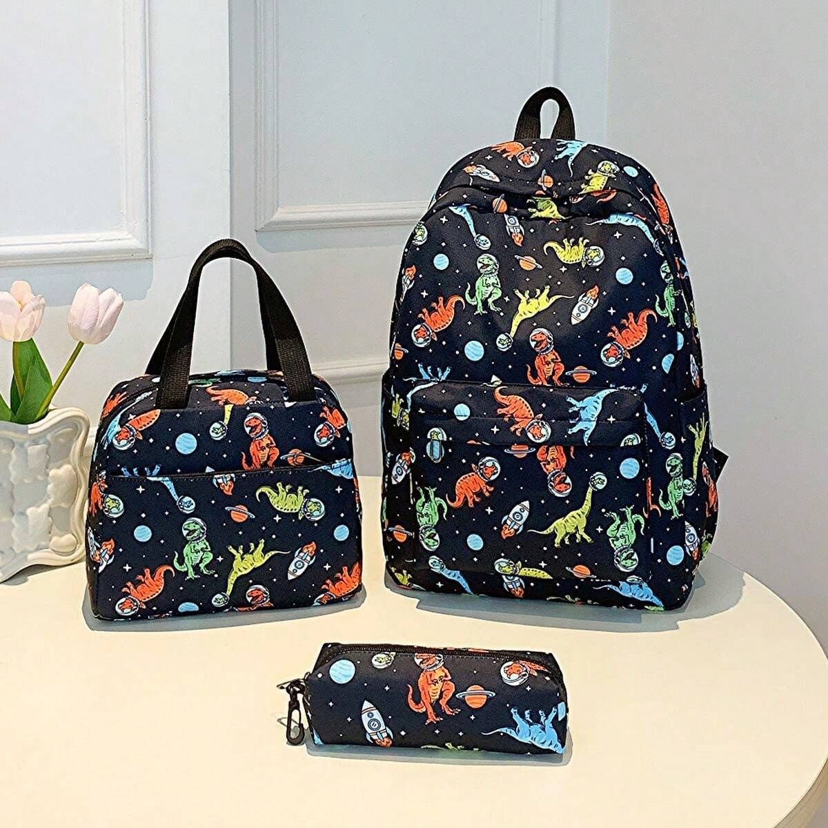 3pcs Set  Schoolbag Large Capacity Backpack