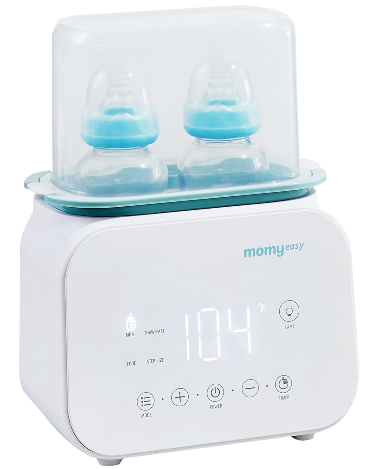 MOMYEASY Bottle Warmer, Fast Baby Bottle Warmer for Breastmilk Formula, 7-in-1 Food Heater&amp;Breast Milk Defrost with LCD Display, Baby Formula Warmer for All Bottles with 24H Temperature Control