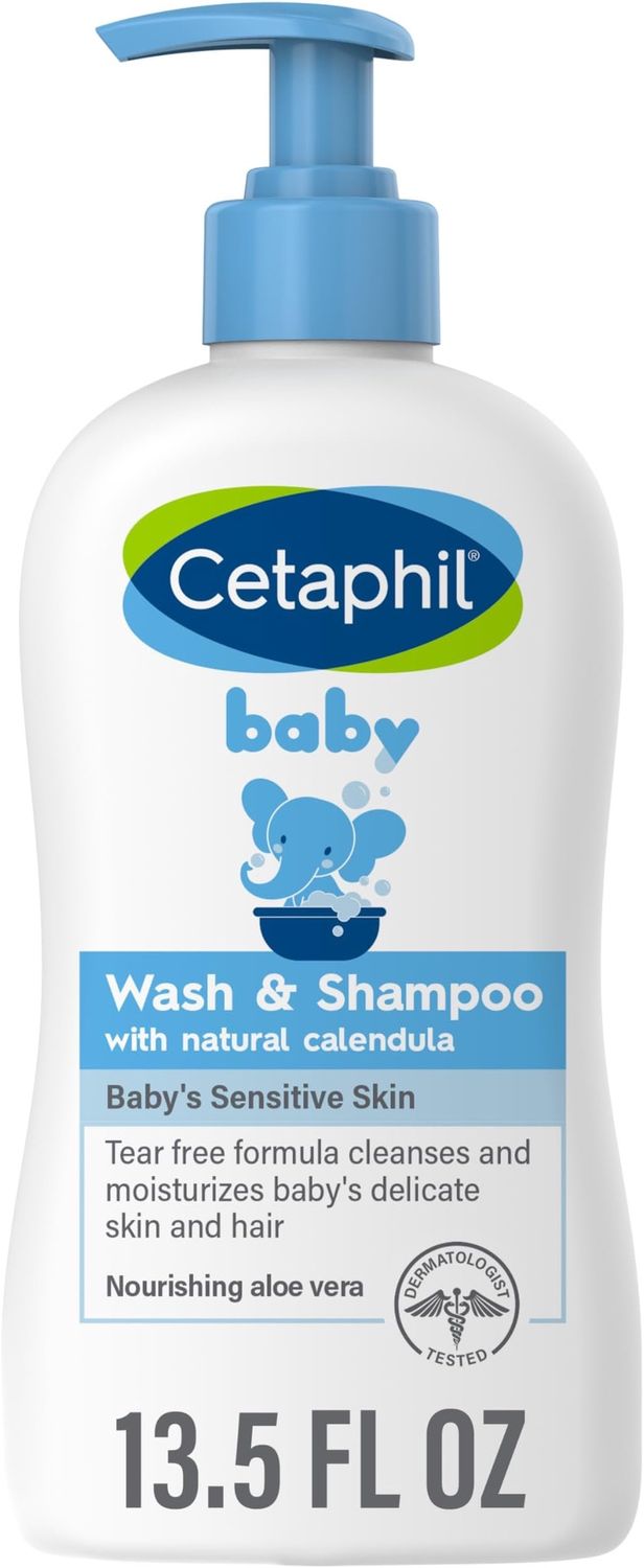 Cetaphil Baby Wash &amp; Shampoo , Healthy Skin Essentials, Head to Toe Hydration for up to 24 Hours, for Delicate, Sensitive Skin