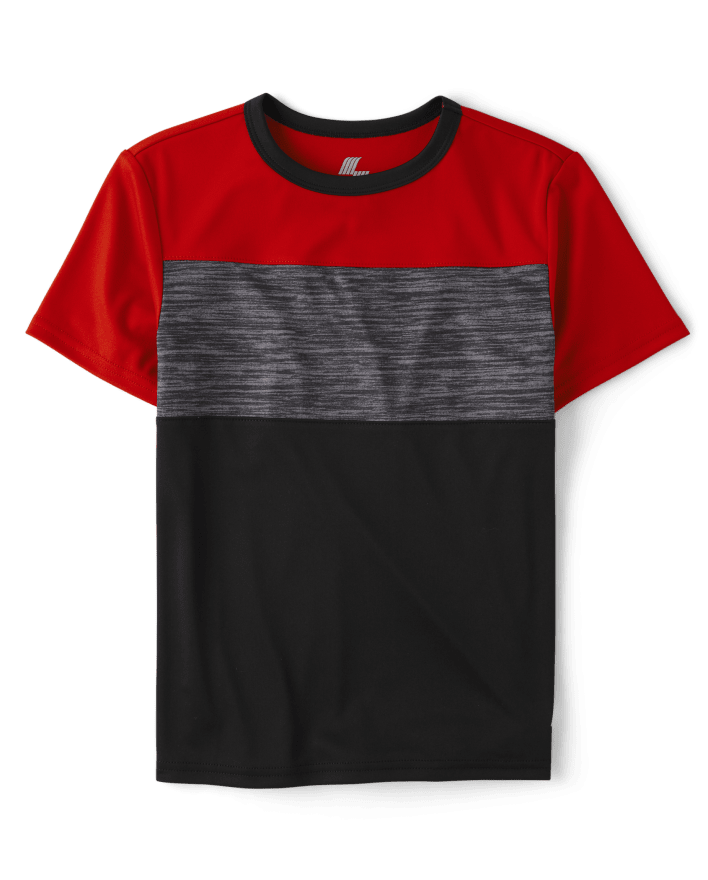 Boys Colorblock Performance Top - black