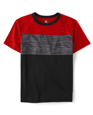 Boys Colorblock Performance Top - black