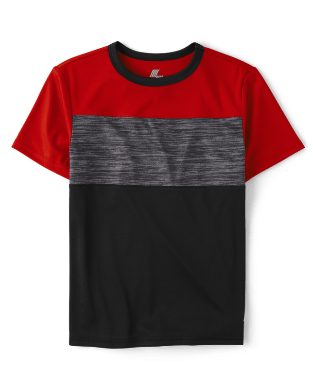 Boys Colorblock Performance Top - black