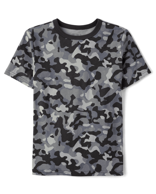 Boys Camo Top - thunderstorm