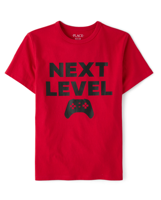 Boys Next Level Graphic Tee - red
