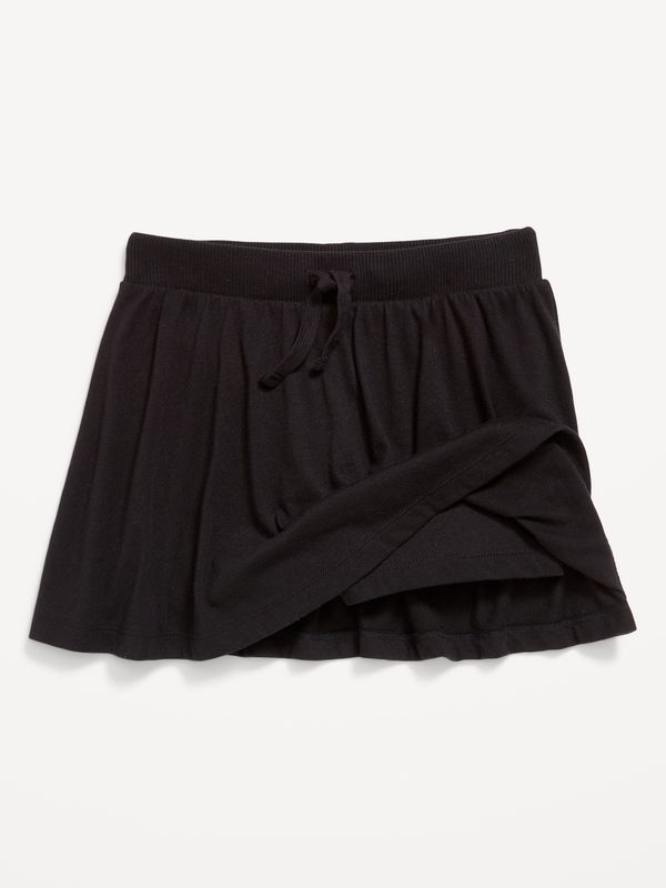 Drawstring Skort for Girls - Black