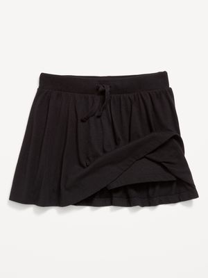 Drawstring Skort for Girls - Black