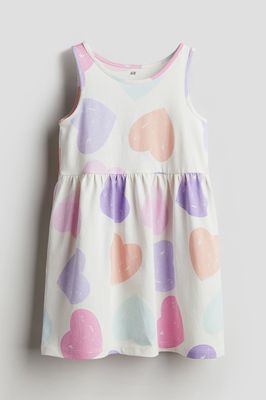 Ladybug Dress - White hearts