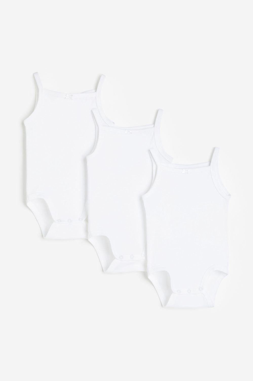 3-pack Cotton Bodysuits - White