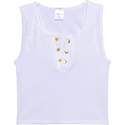 SUZETTE Big Girls Henley Tank Top