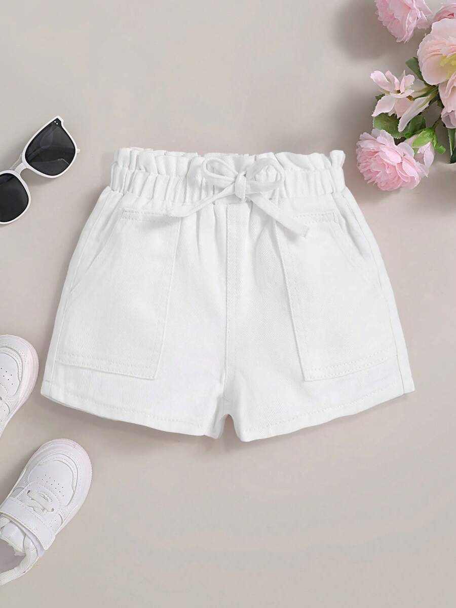 Fashionable, Comfortable, And Soft Denim Shorts - White