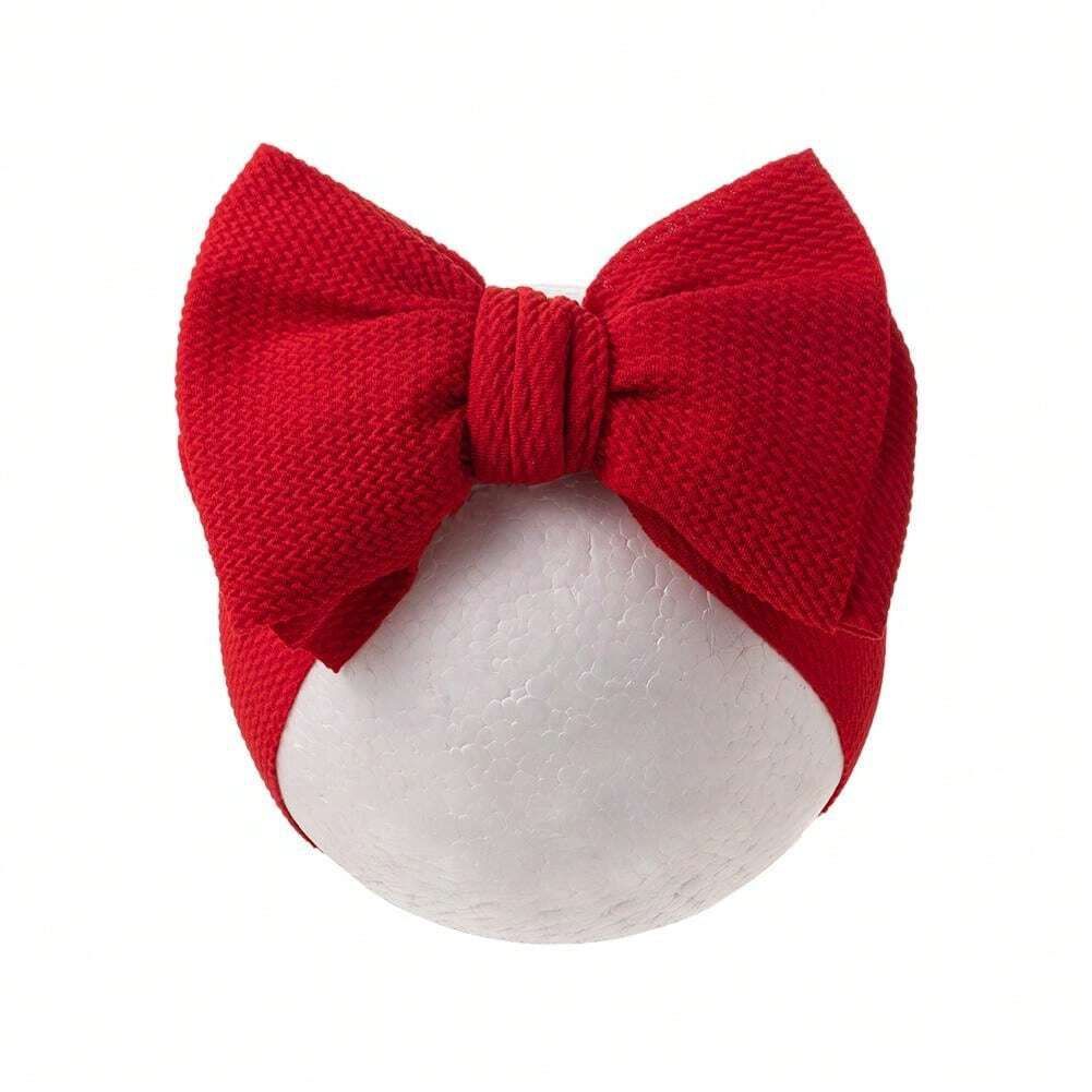 Handmade Large Bow Hair Accessories For Kids, Red Print Baby Girl