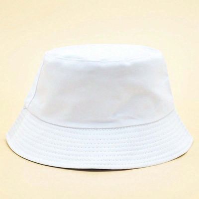 Children's Reversible Solid Color Casual Bucket Hat