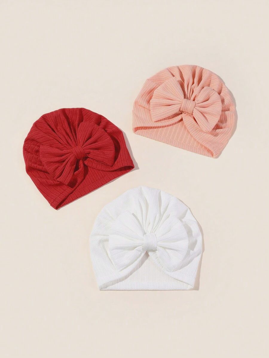 Headband &amp; Cap Set For 1-6 Month Old Babies