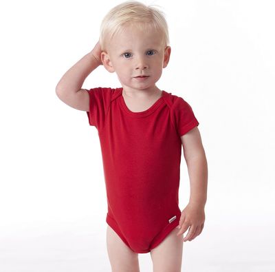 Gerber Baby Solid Onesies Bodysuits - Red