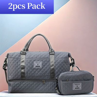 Maternity Duffle Bag Set - Grey