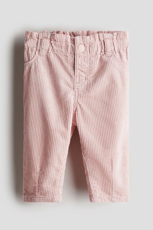 Cotton Corduroy Pants - Light pink