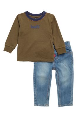 Levi&#39;s® Poster Ringer T-Shirt &amp; Denim Pull-On Pants Set (Baby)