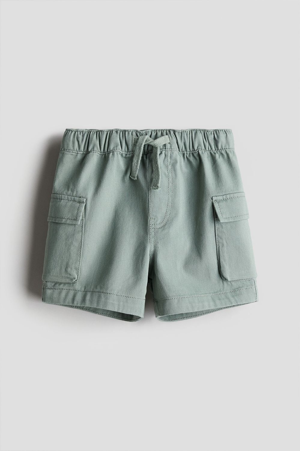 Cotton Cargo Shorts Girl - Green, Size: 12M