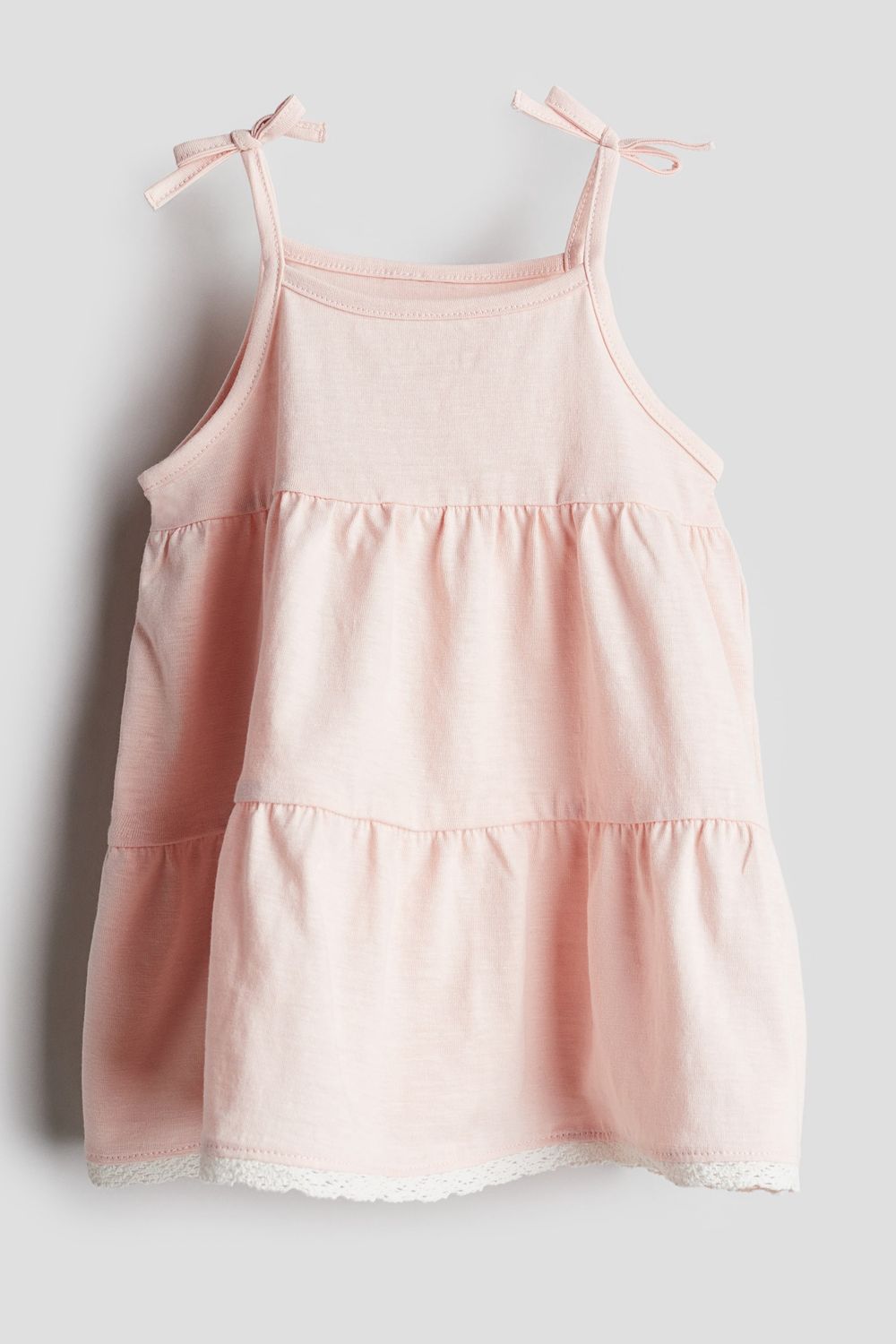 Cotton Jersey Dress with Shoulder Straps, Size: 4-6M