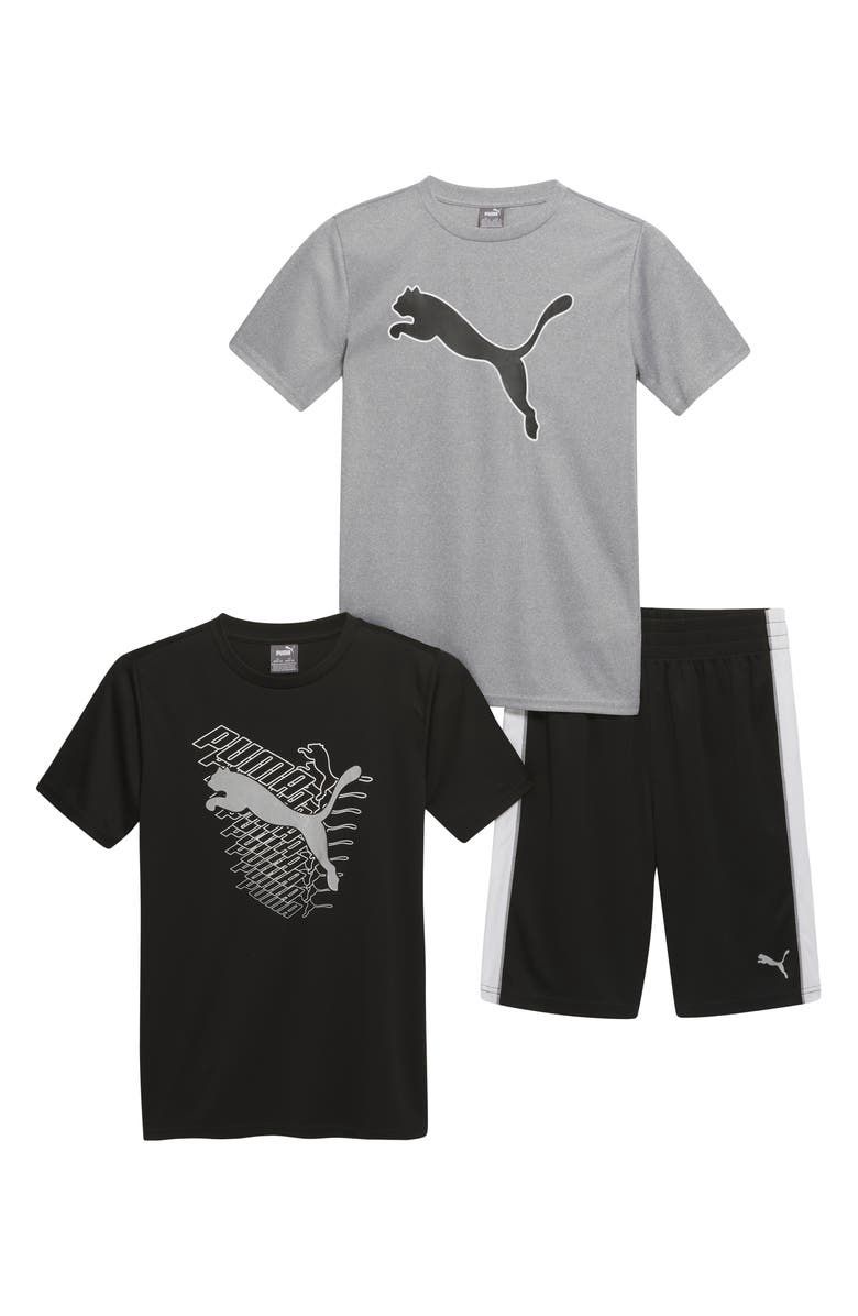 PUMA Kids&#39; Performance T-Shirt &amp; Shorts 3-Piece Set (Toddler), Size: 4T