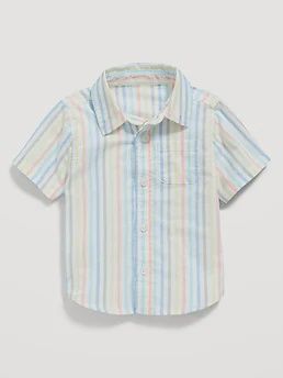 Printed Oxford Shirt for Baby, Size: 0-3M