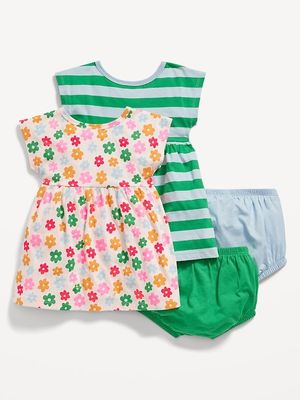 Short-Sleeve Dress and Bloomers Set for Baby