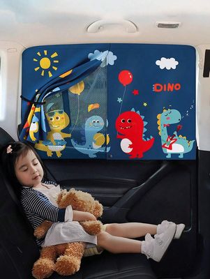 1pc Double-Layered Mesh Sunshade Insulation Car Window Curtain