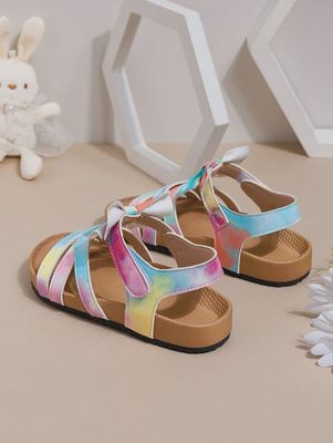 Girls' Rainbow Bowknot Princess Sandals