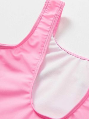 Young Girl Unicorn Print Ruffle Trim One Piece Swimsuit